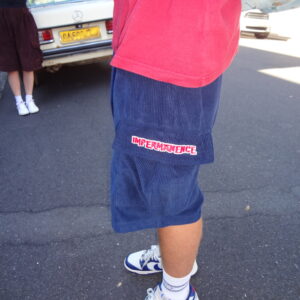 navy corduroy shorts